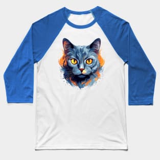 Russian Blue Cat Baseball T-Shirt